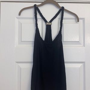 Black forever 21 tank top with braided straps